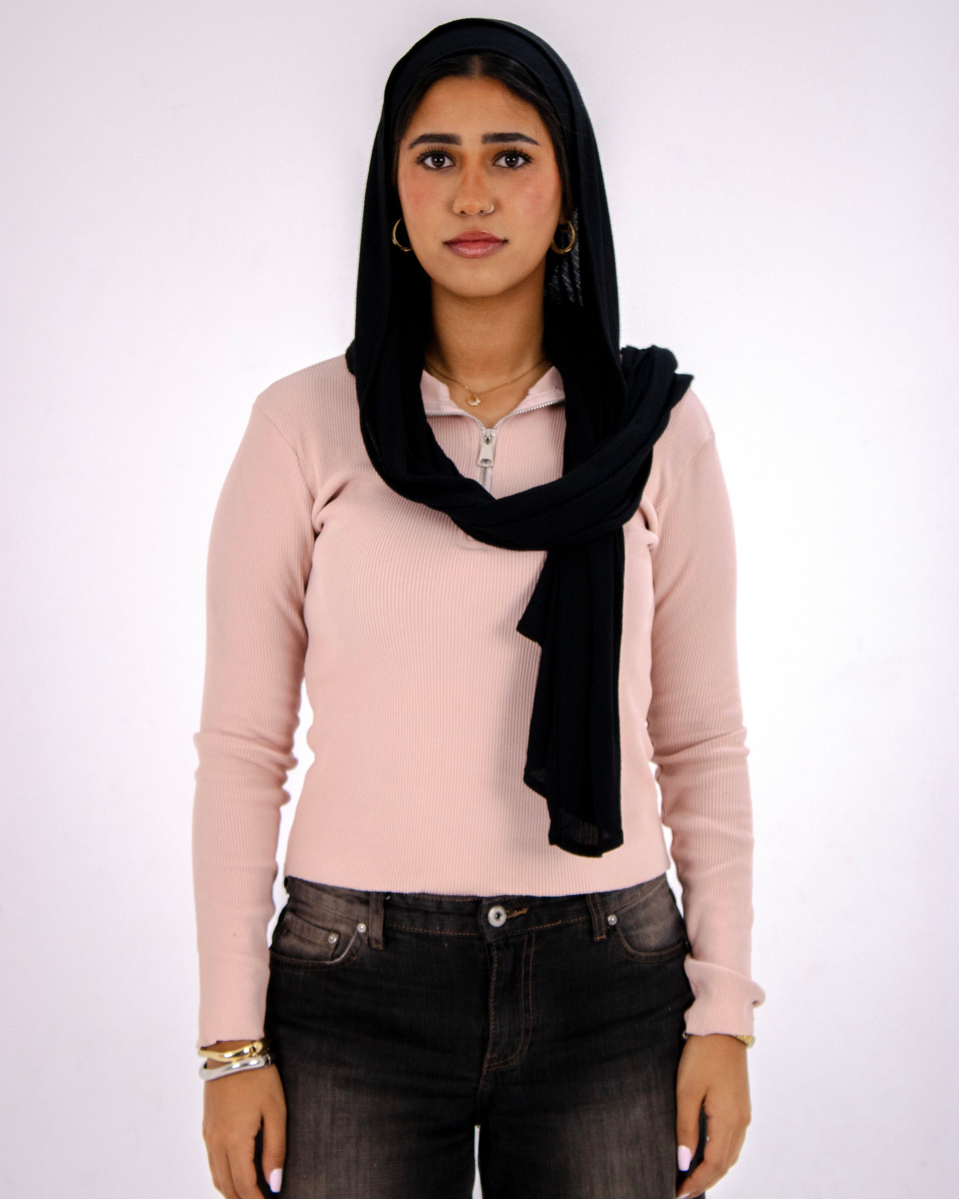 HERS long sleeved basic top in baby pink