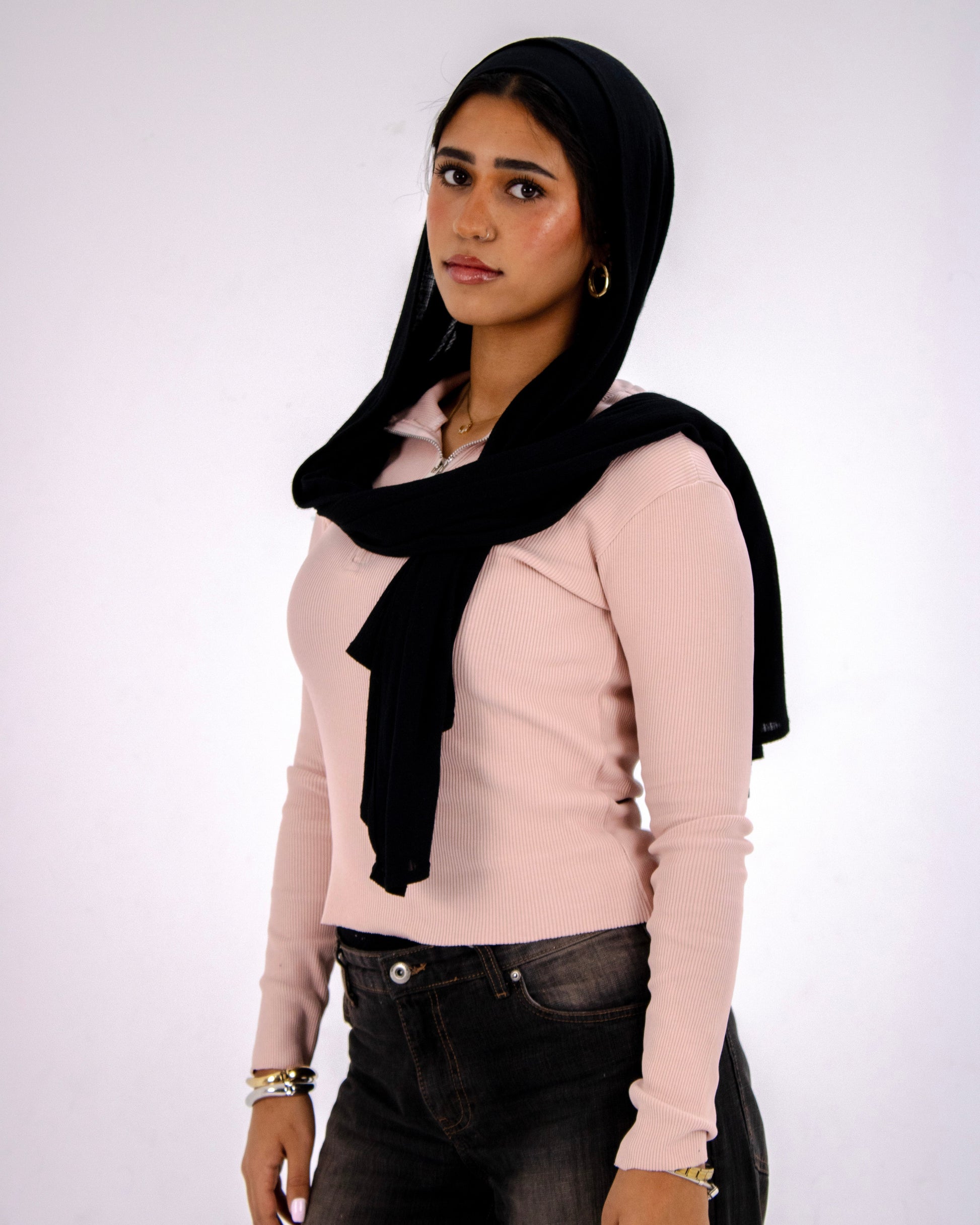 HERS long sleeved basic top in baby pink
